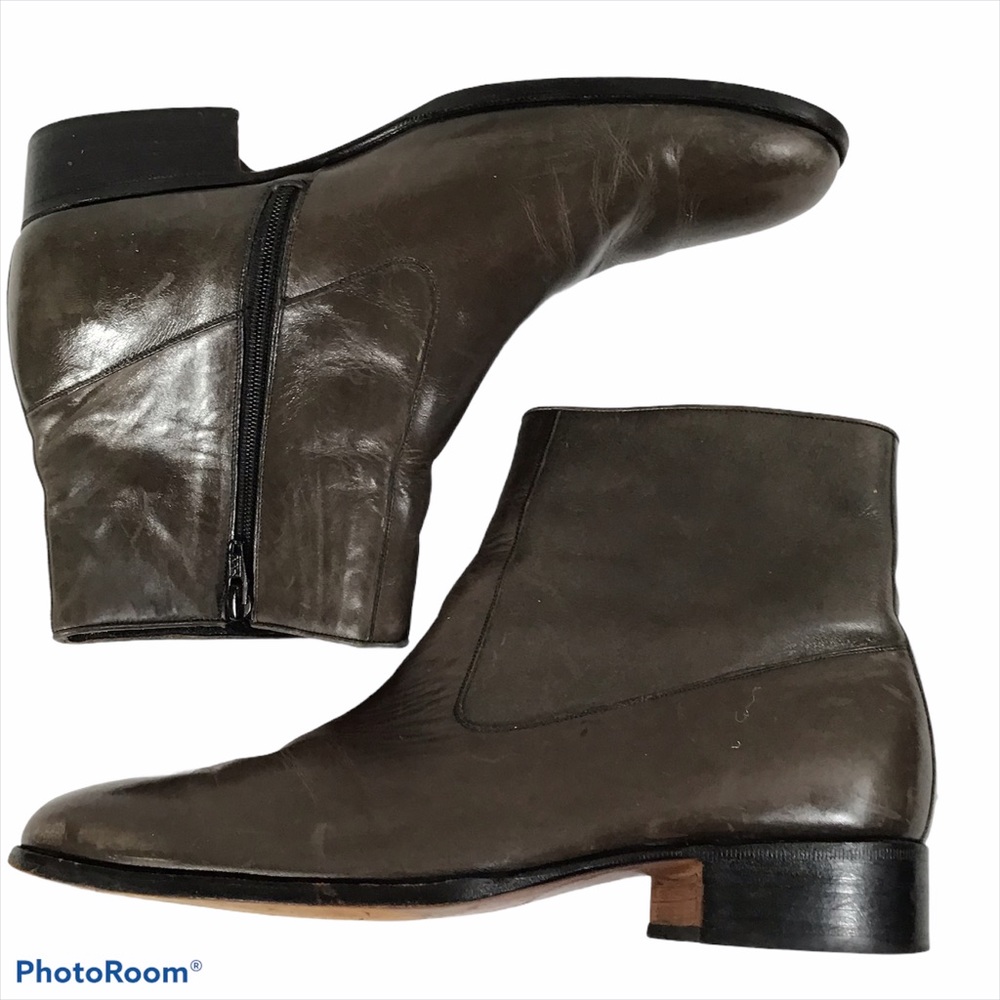 Jarman Leather Brown Zip Ankle Boot 8 1/2‎